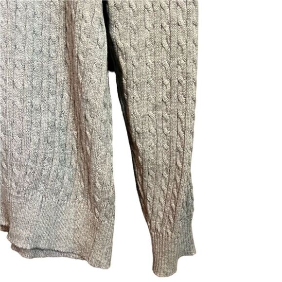 NWT! National grey cable knit 1/4 zip sweater‎ - Picture 10 of 11